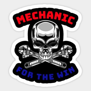 Skull Wrenches Mechanic for the Win RWB Sticker